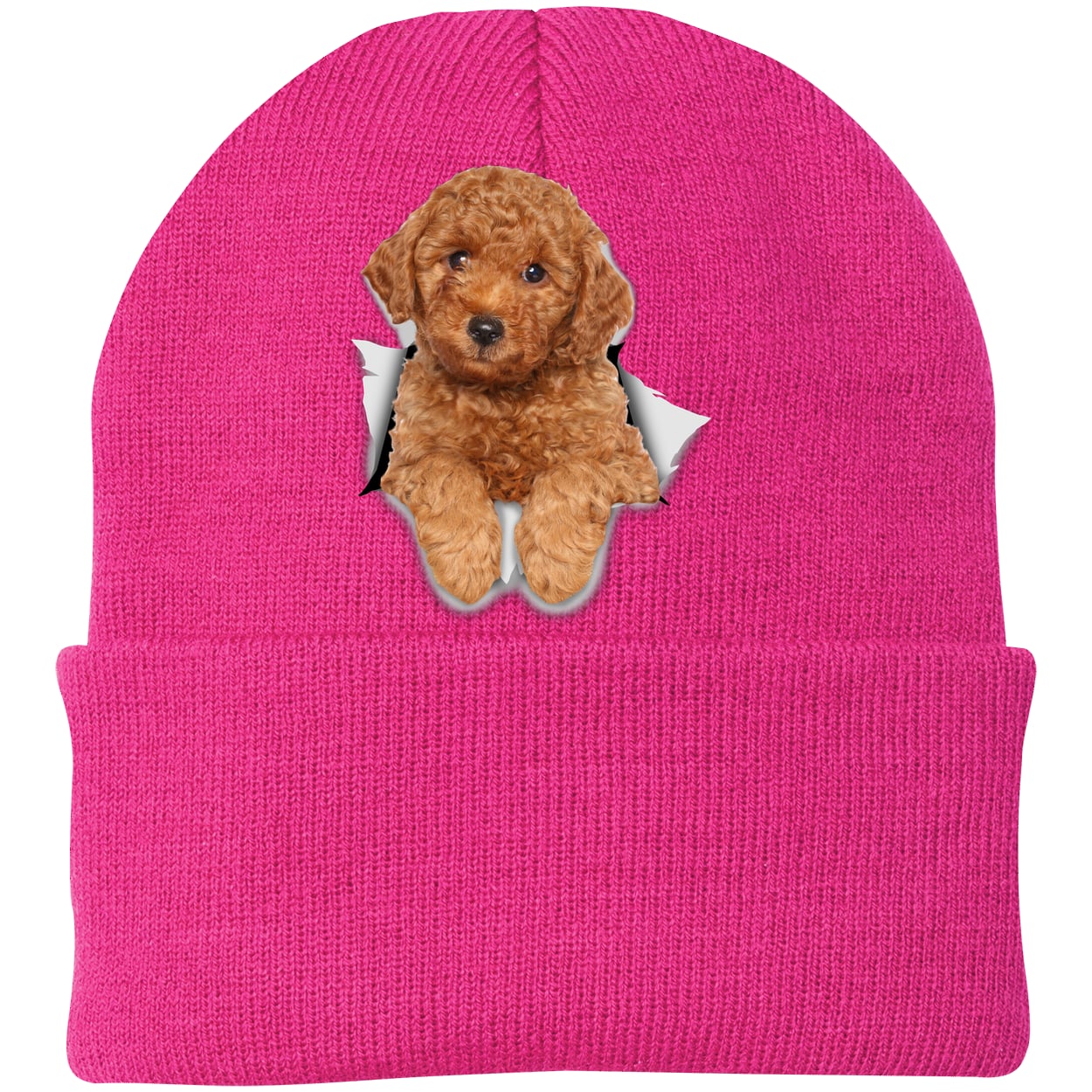 CP90 Port & Company Knit Beanie - Neon Pink