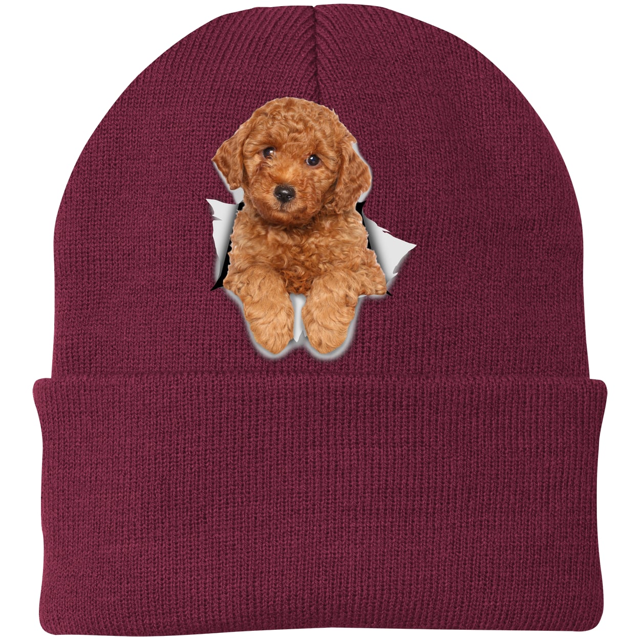 CP90 Port & Company Knit Beanie - Maroon