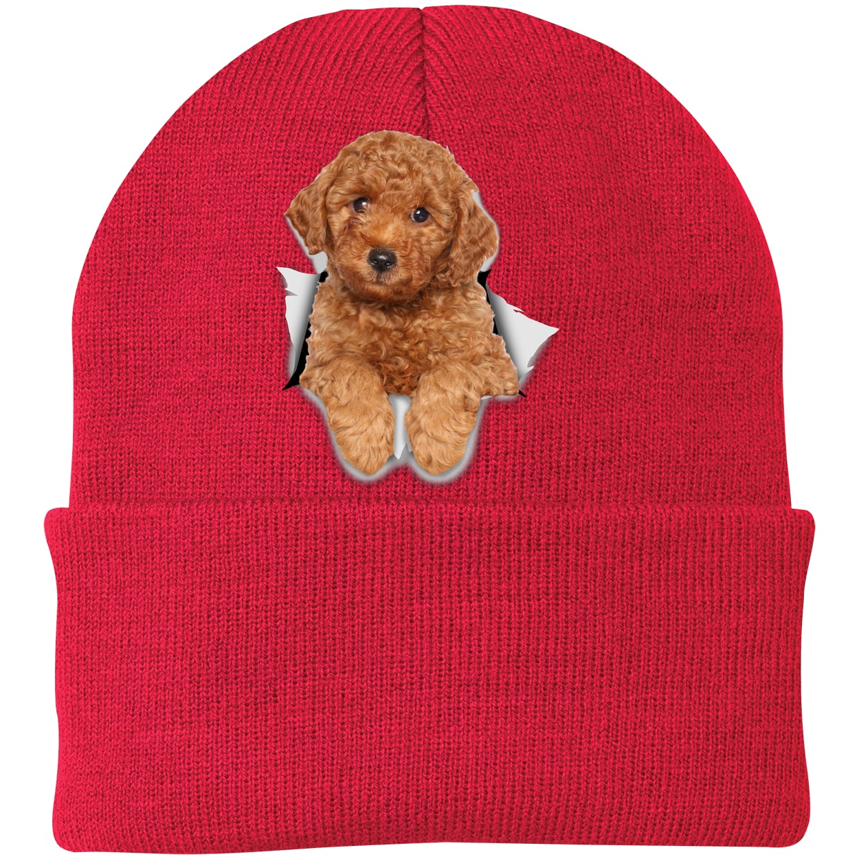 CP90 Port & Company Knit Beanie - Athletic Red