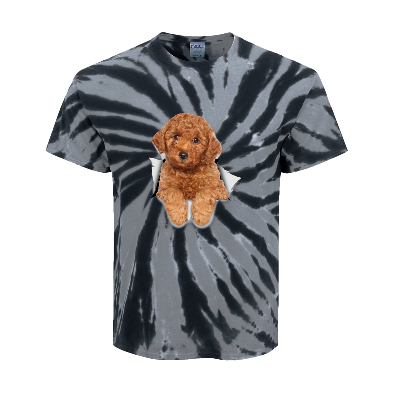 PC147Y Port & Company Kids Tie-Dye Tee - Black