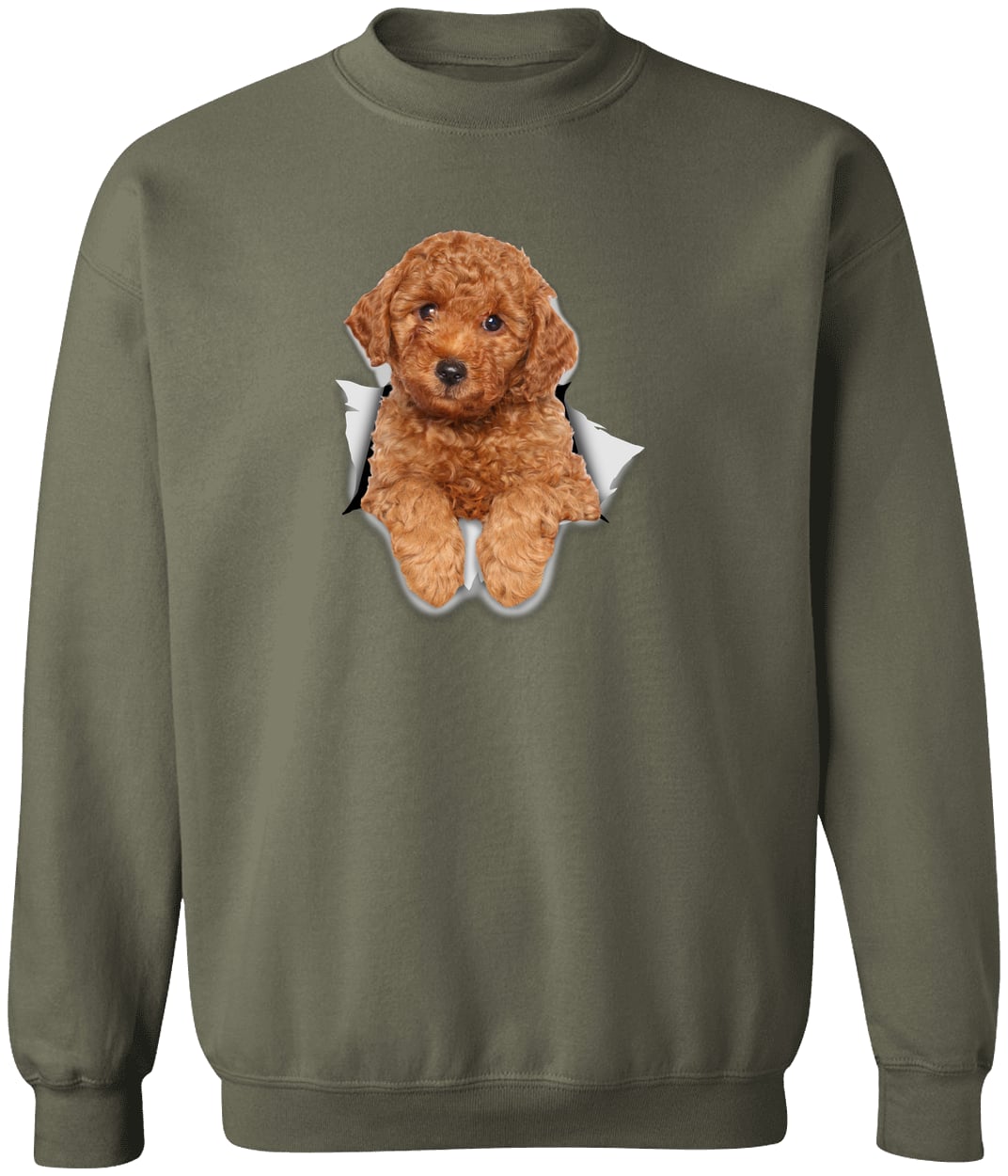 G180 Gildan Crewneck Pullover Sweatshirt - Military Green