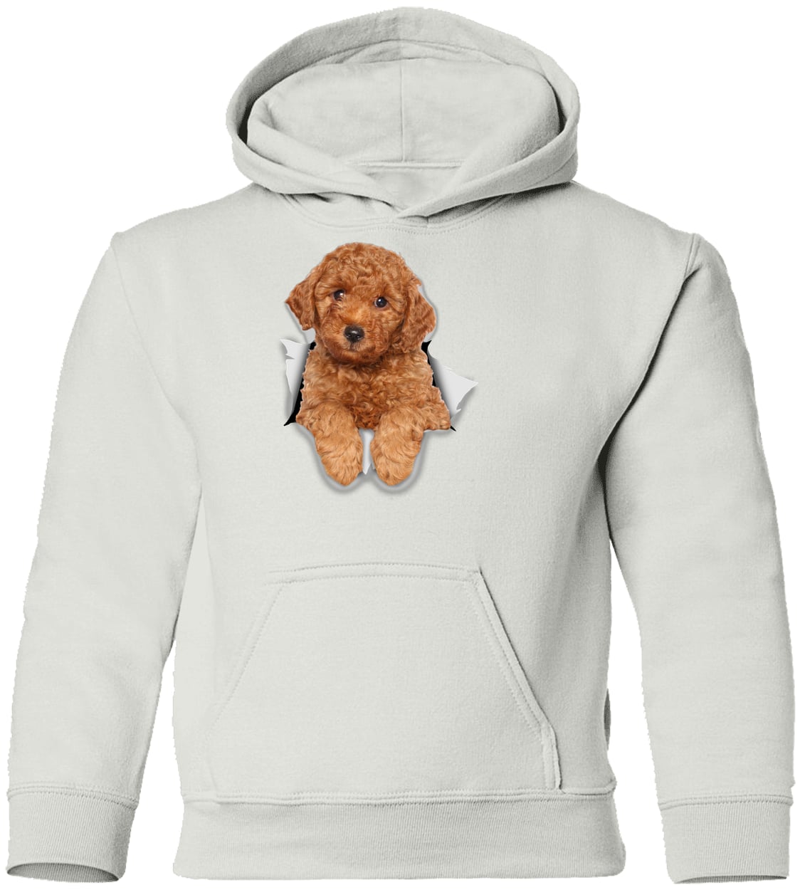 G185B Gildan Youth Pullover Hoodie - White