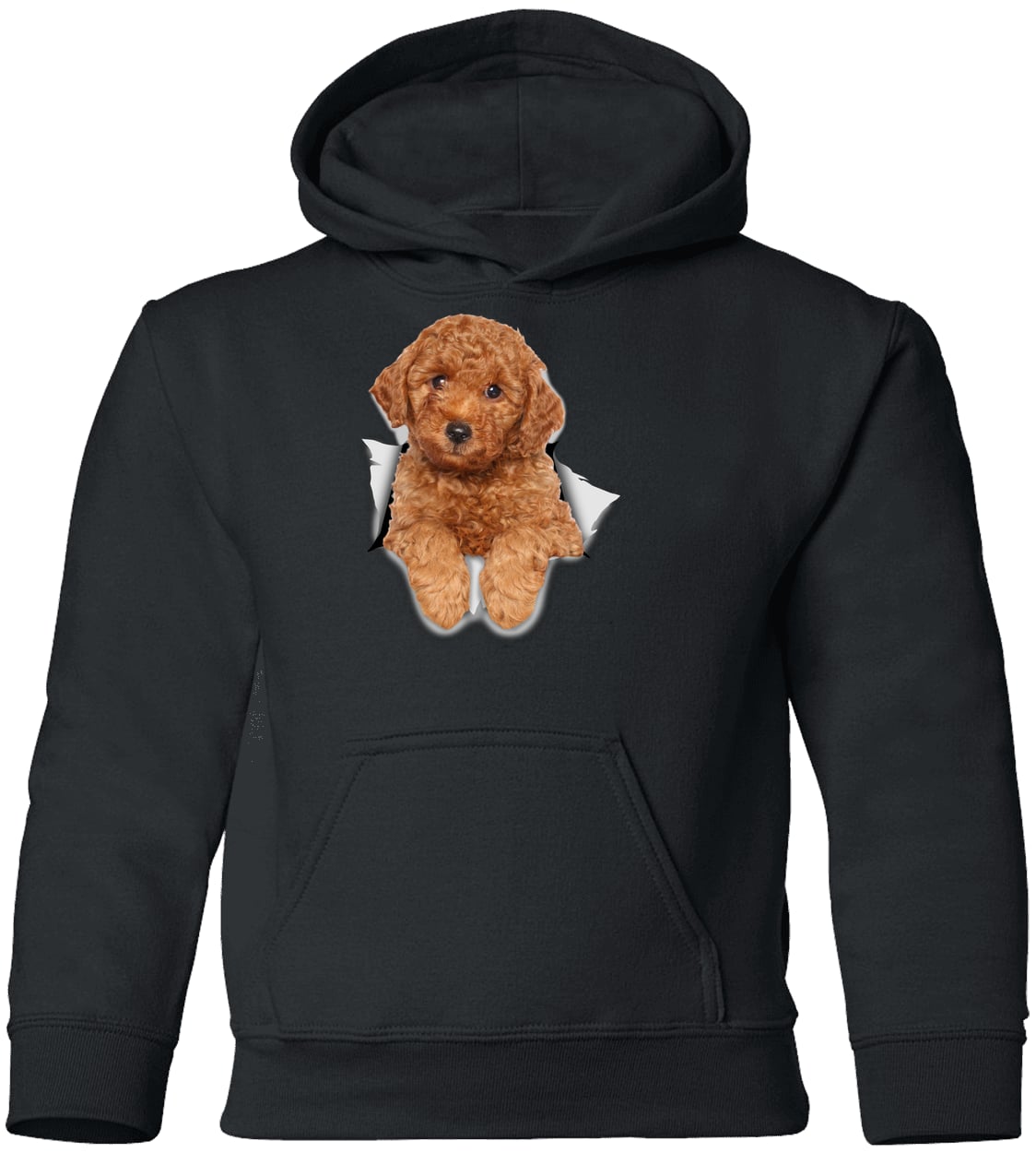 G185B Gildan Youth Pullover Hoodie - Black