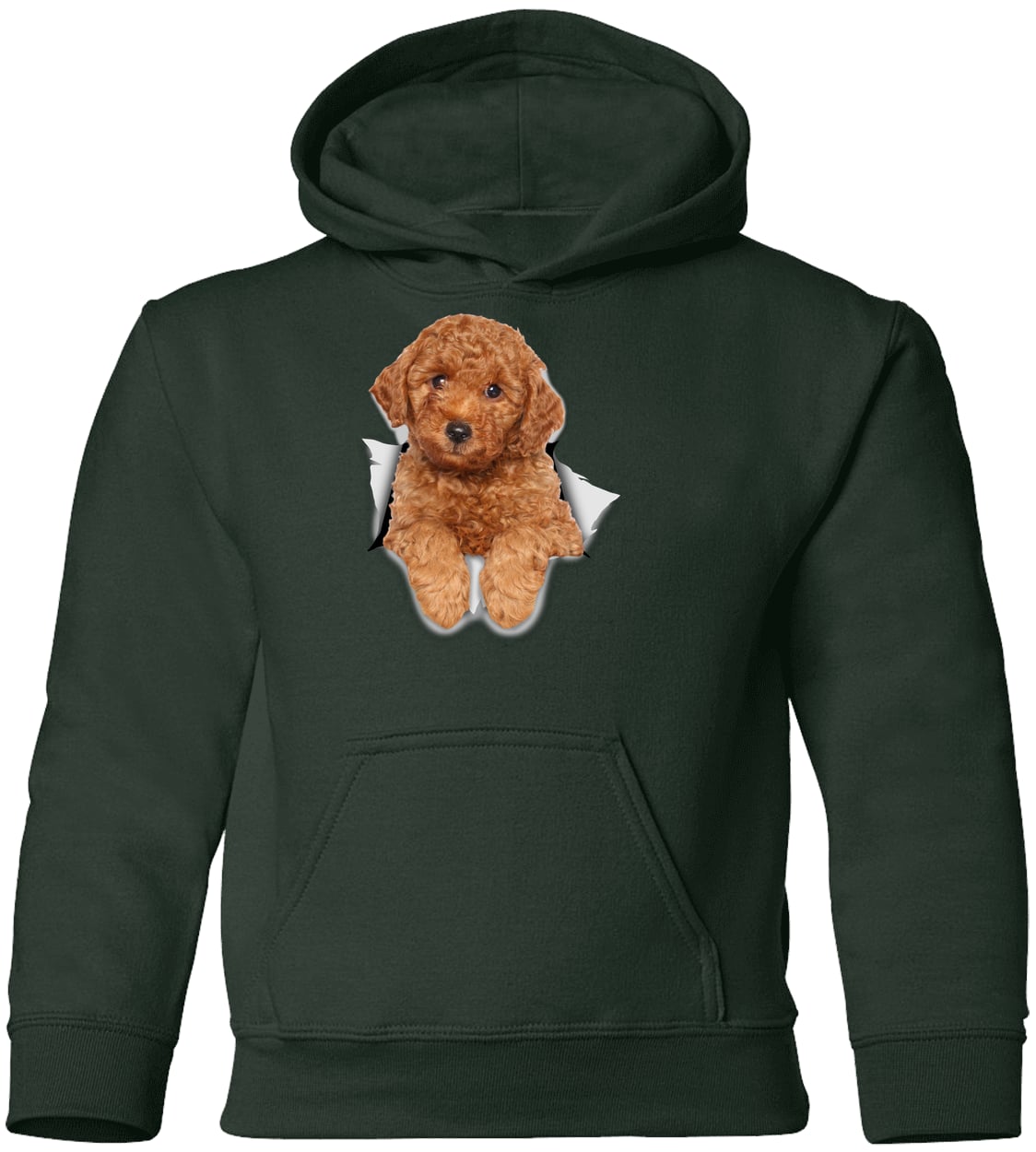 G185B Gildan Youth Pullover Hoodie - Forest Green