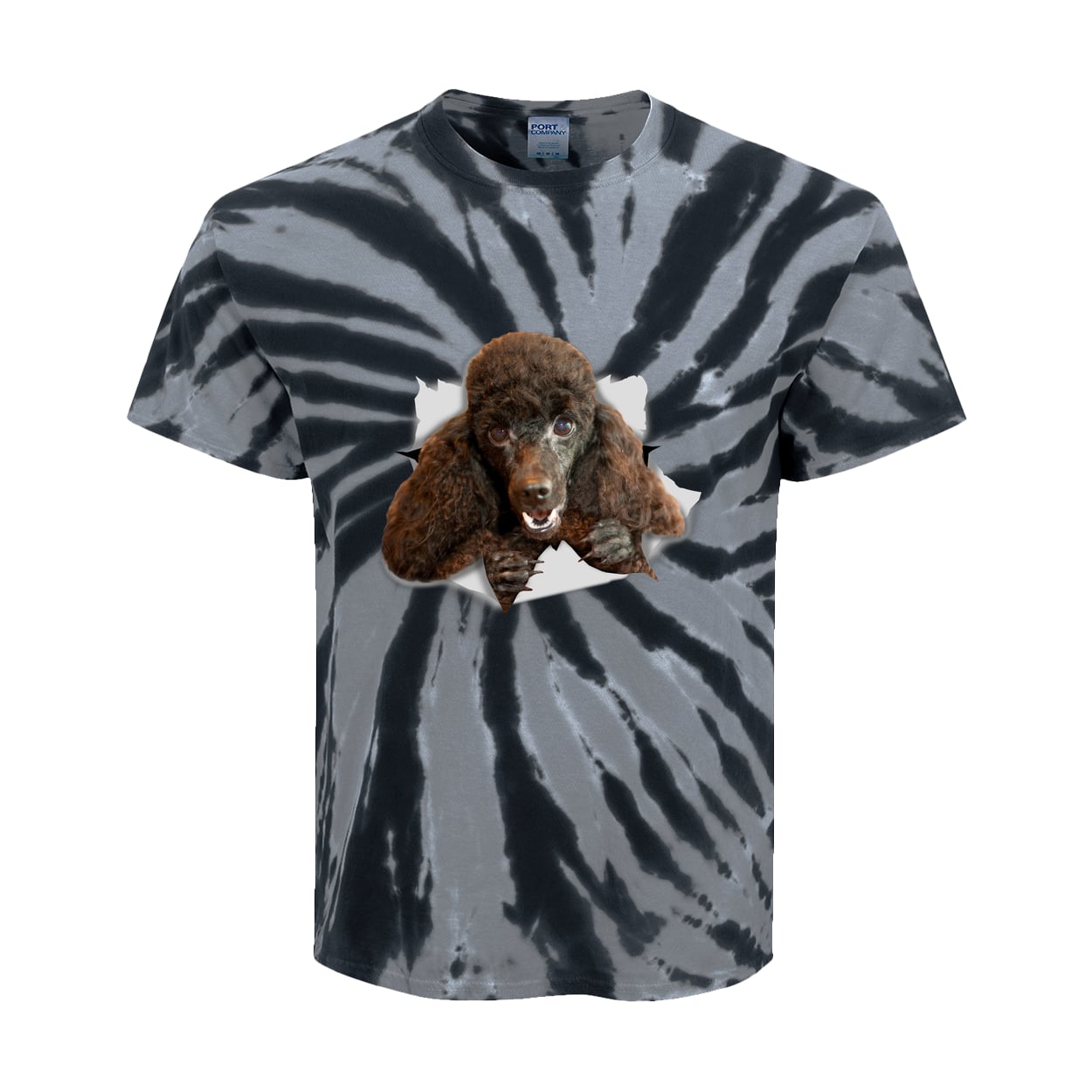 PC147Y Port & Company Kids Tie-Dye Tee - Black