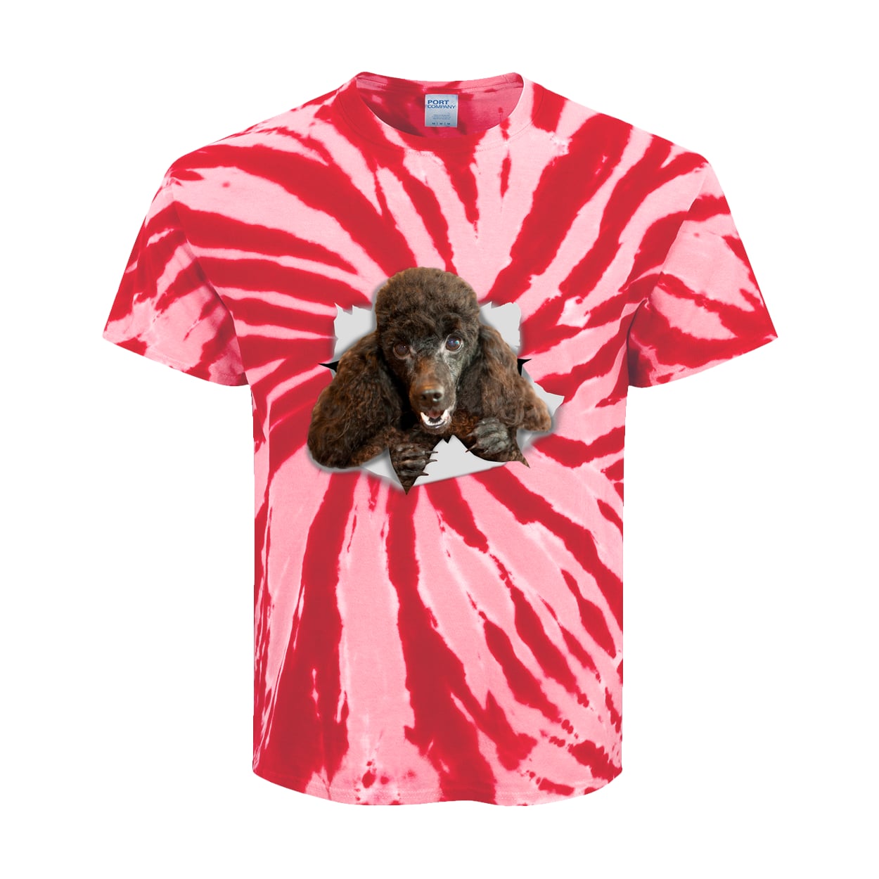PC147Y Port & Company Kids Tie-Dye Tee - Red