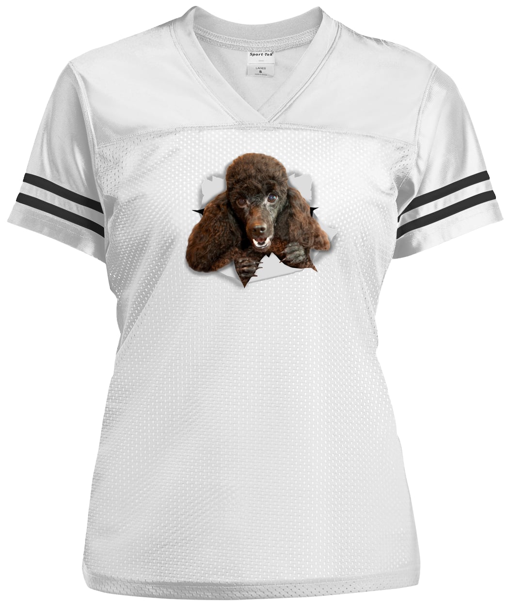 LST307 Sport-Tek Ladies' Replica Jersey - White/Black