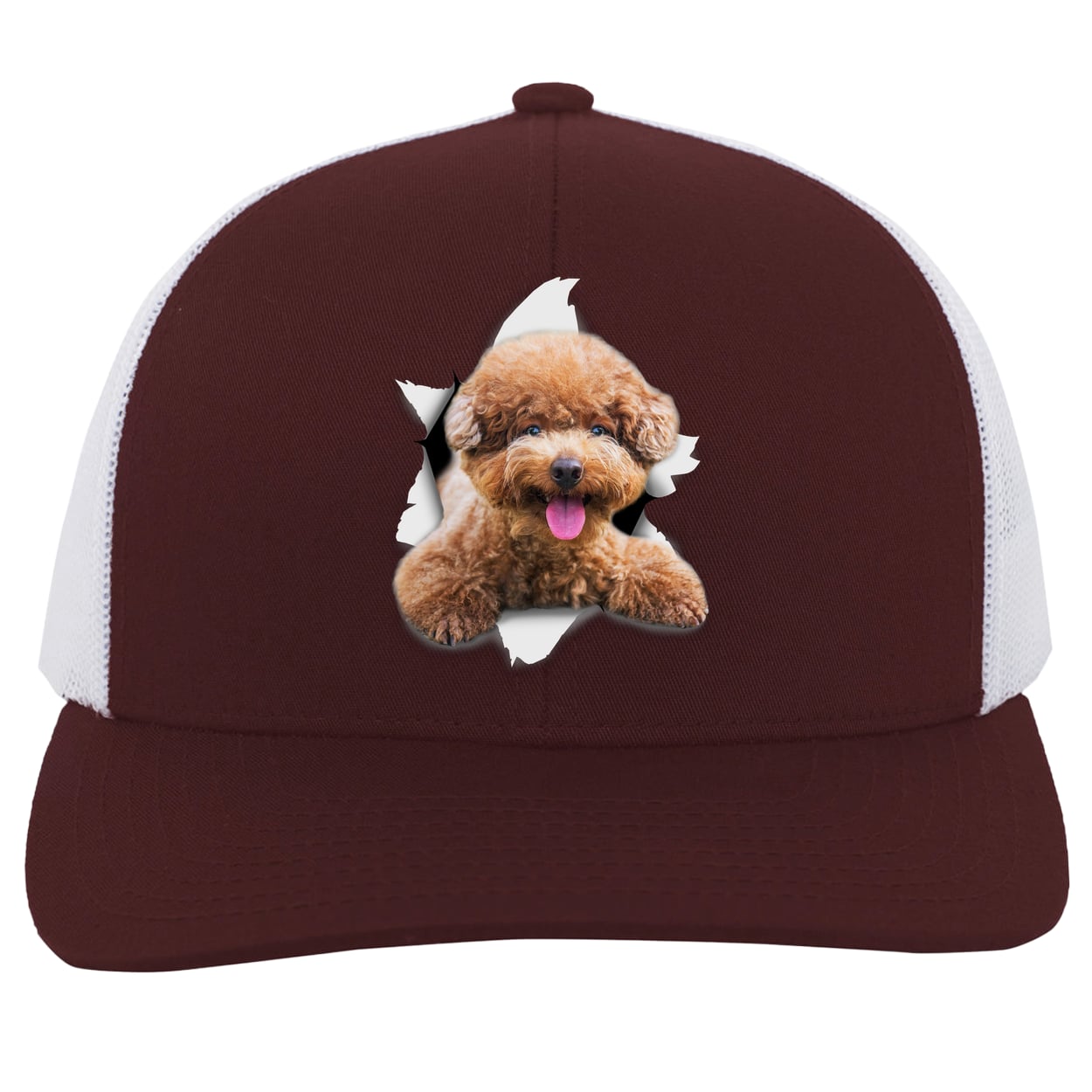 104C Trucker Snap Back - Maroon/White