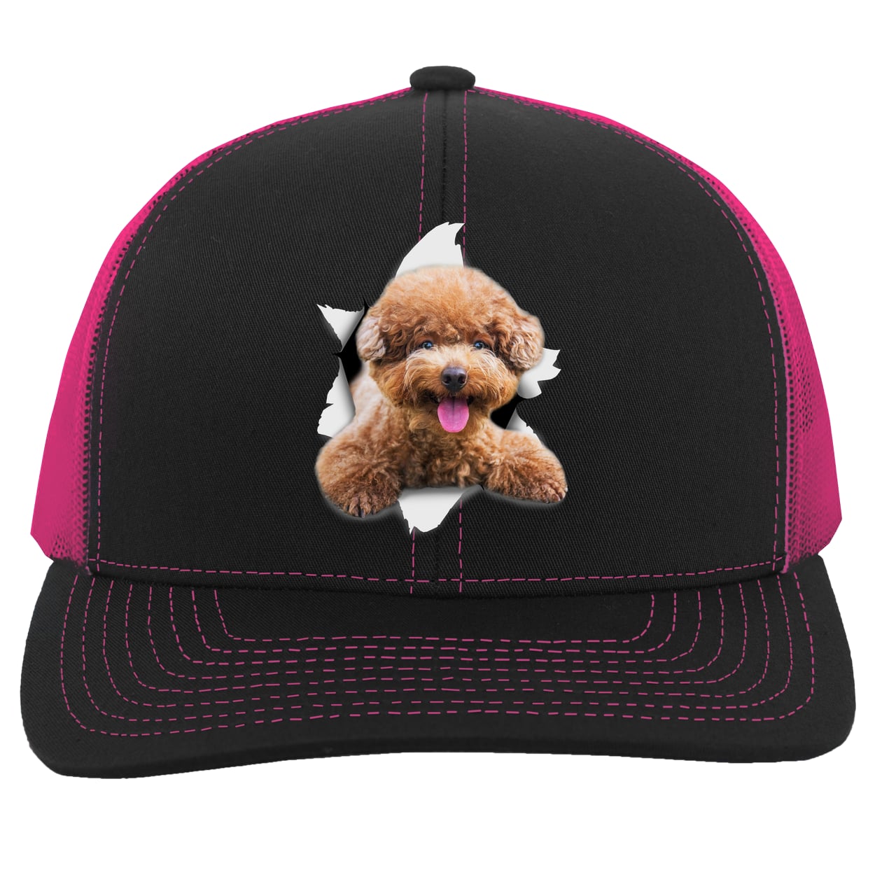 104C Trucker Snap Back - Black/Pink