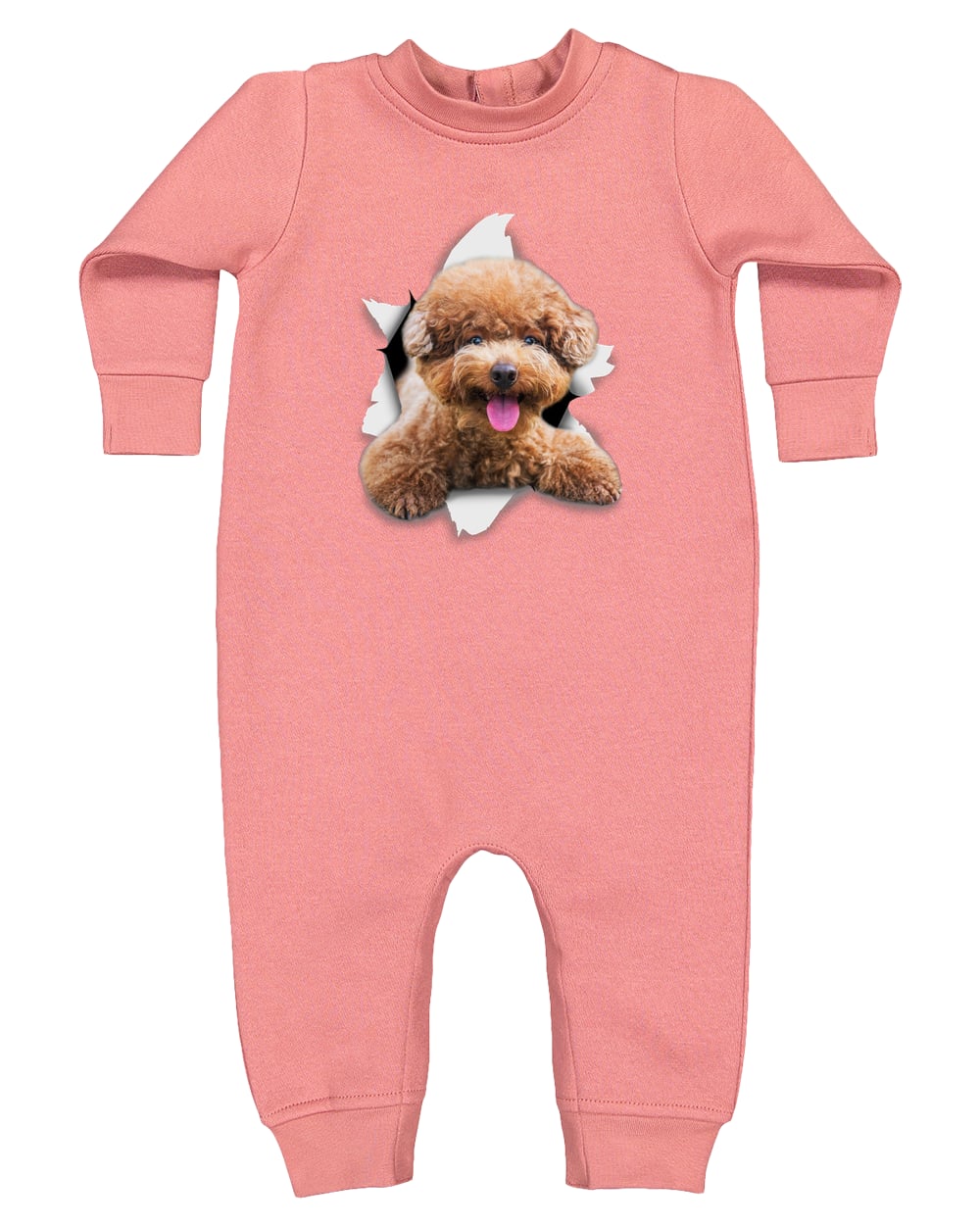 4447 Rabbit Skins Infant Fleece One-Piece Bodysuit - Mauvelous