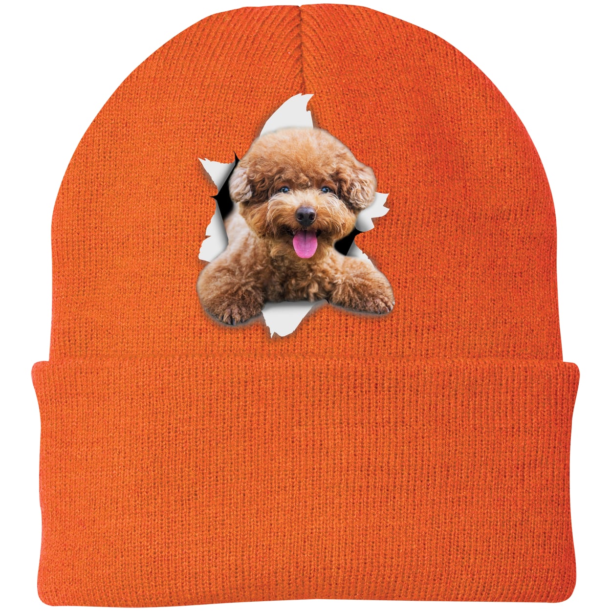 CP90 Port & Company Knit Beanie - Neon Orange