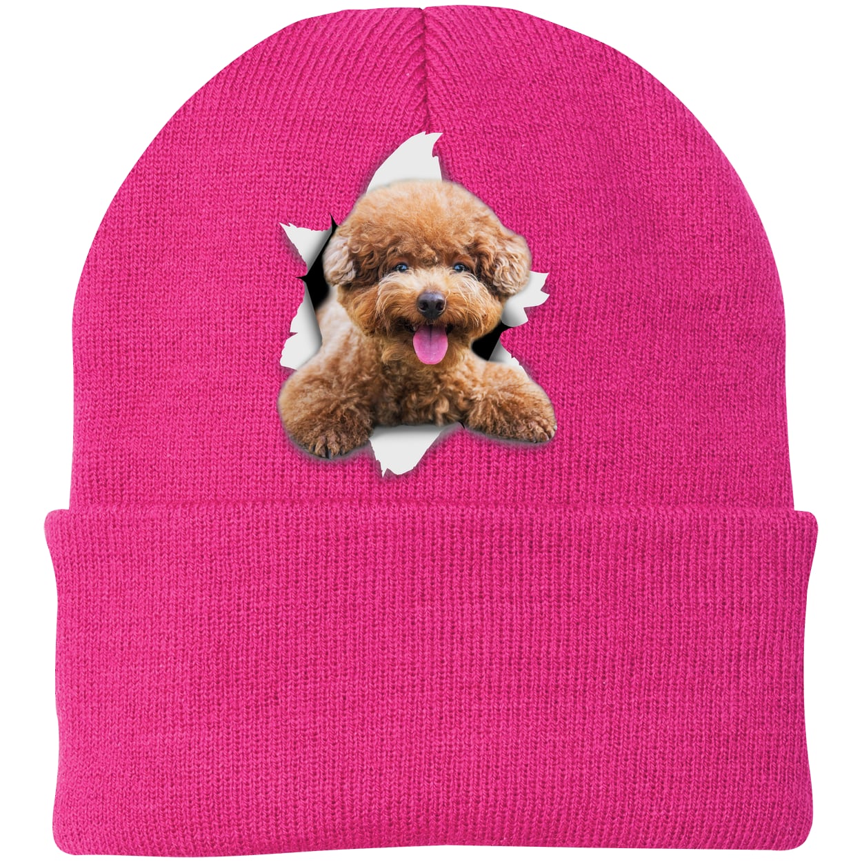 CP90 Port & Company Knit Beanie - Neon Pink