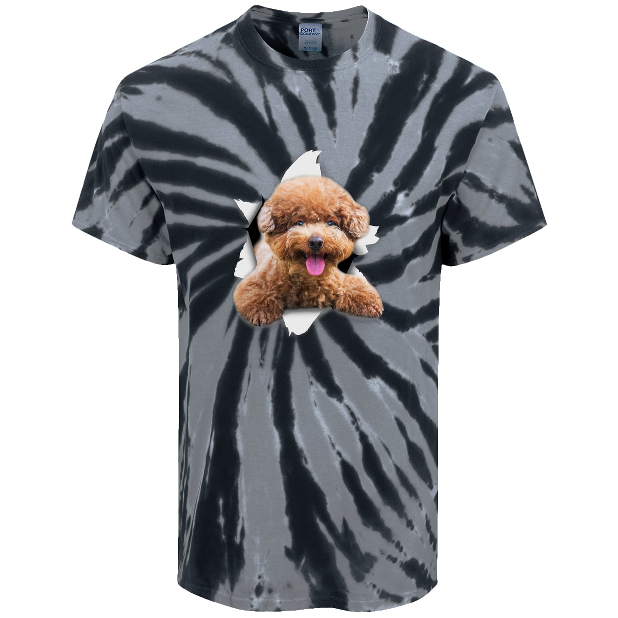 PC147 Port & Company Tie-Dye Tee - Black