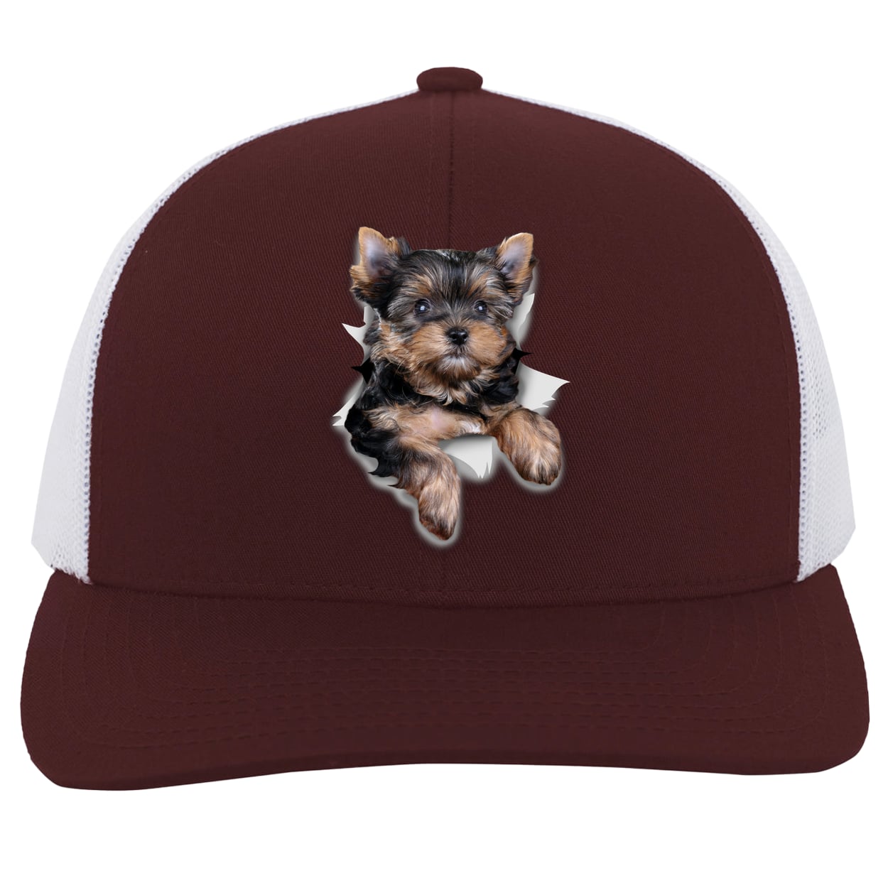 104C Trucker Snap Back - Maroon/White