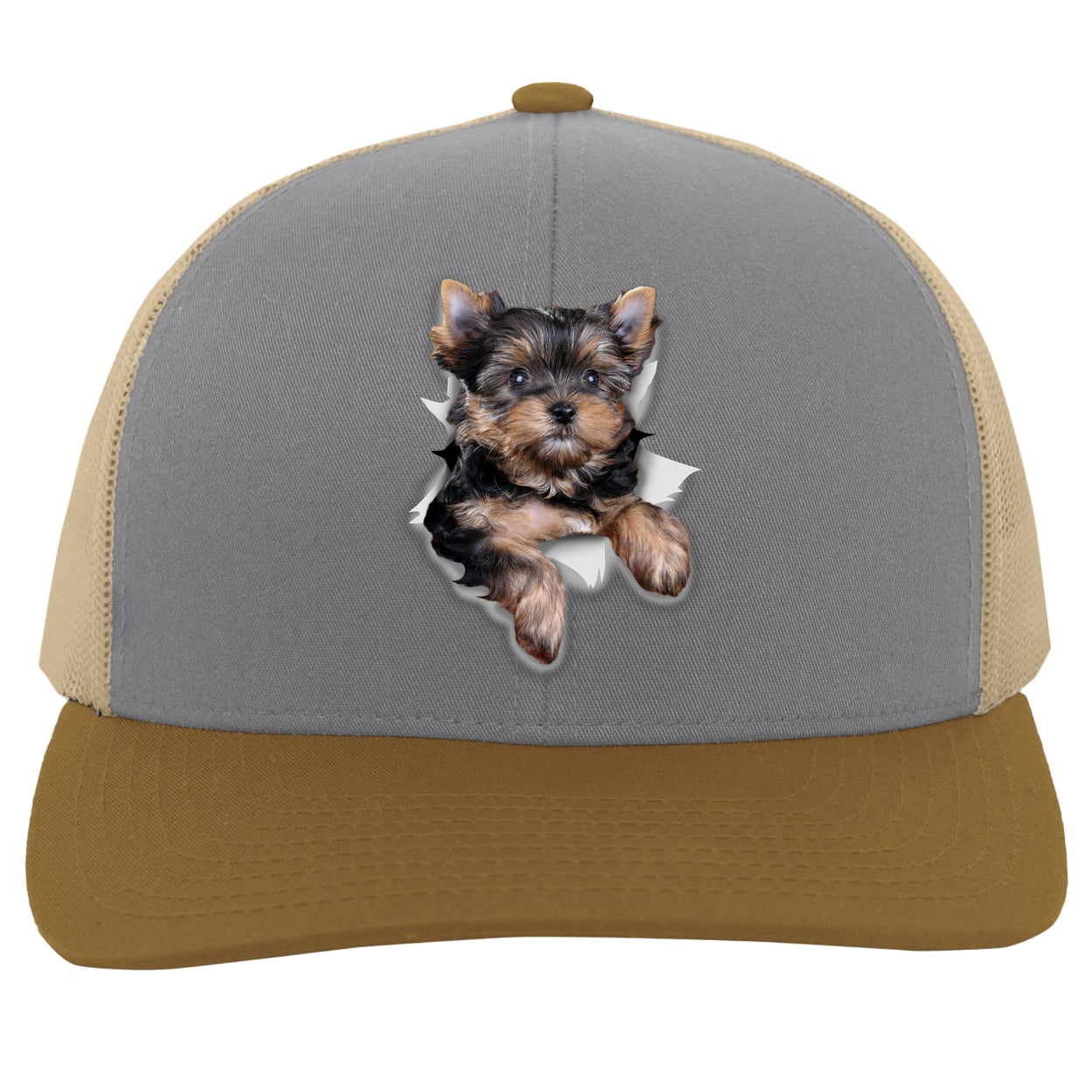 104C Trucker Snap Back - Heather/Beige/Amber