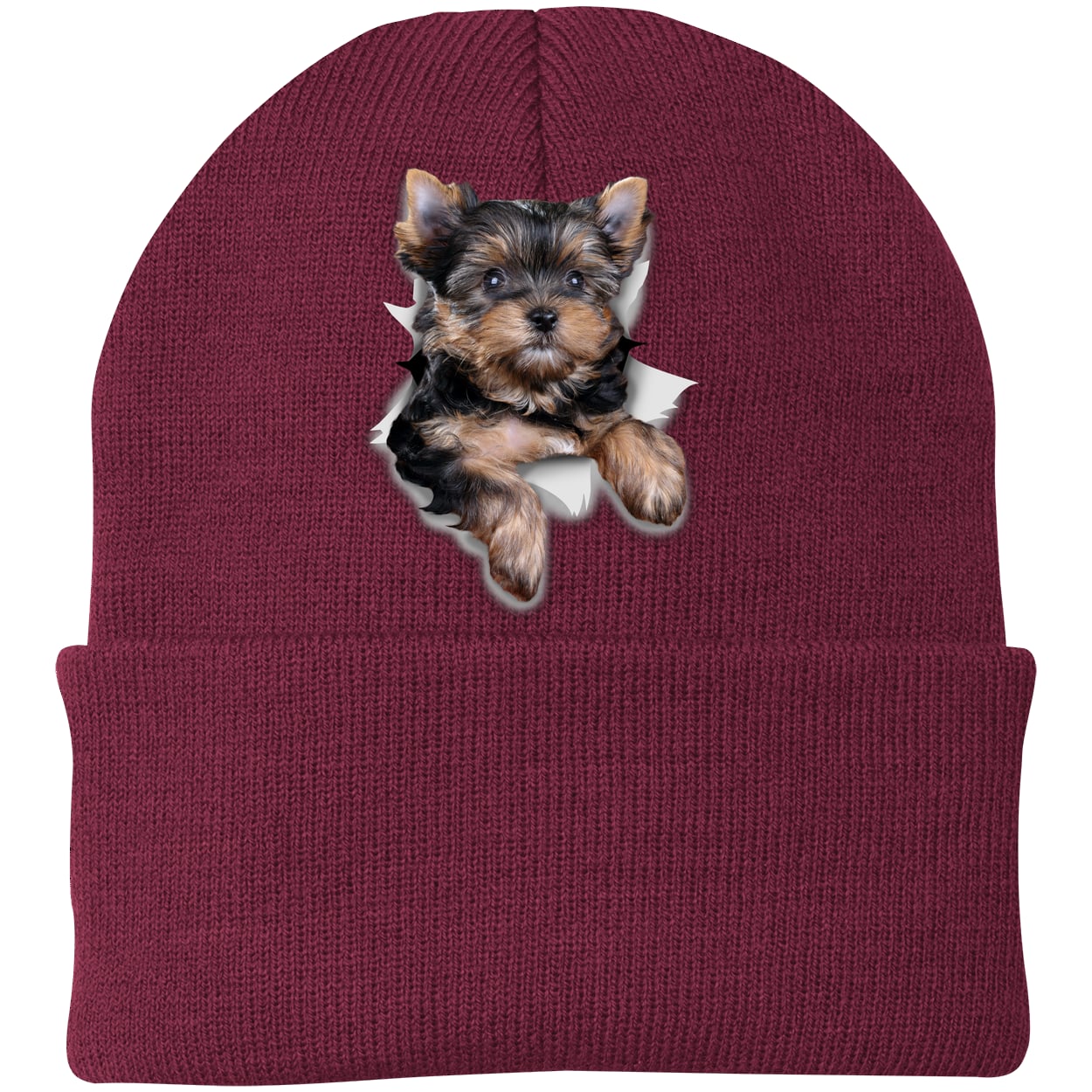 CP90 Port & Company Knit Beanie - Maroon