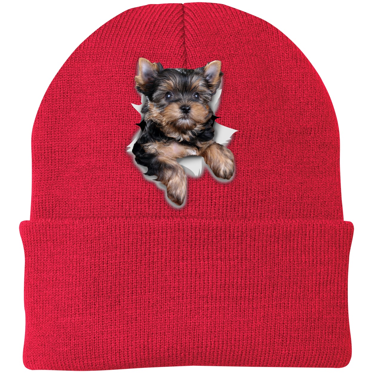 CP90 Port & Company Knit Beanie - Athletic Red