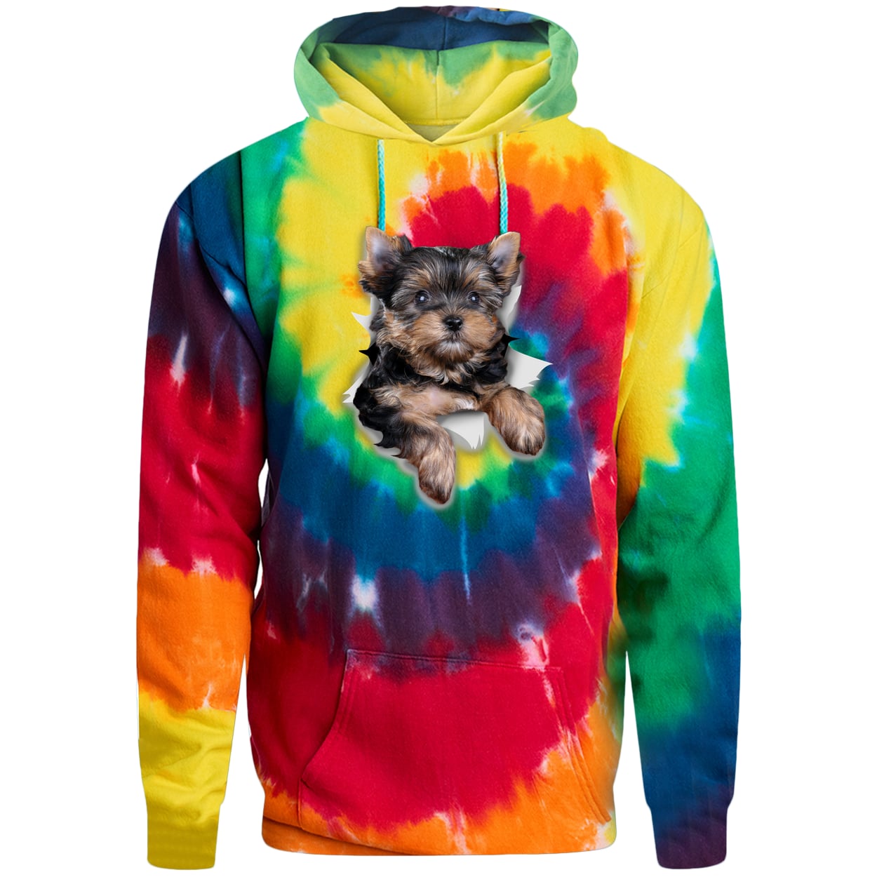 PC146 Port & Company Adult Tie-Dye Pullover Hoodie - Rainbow
