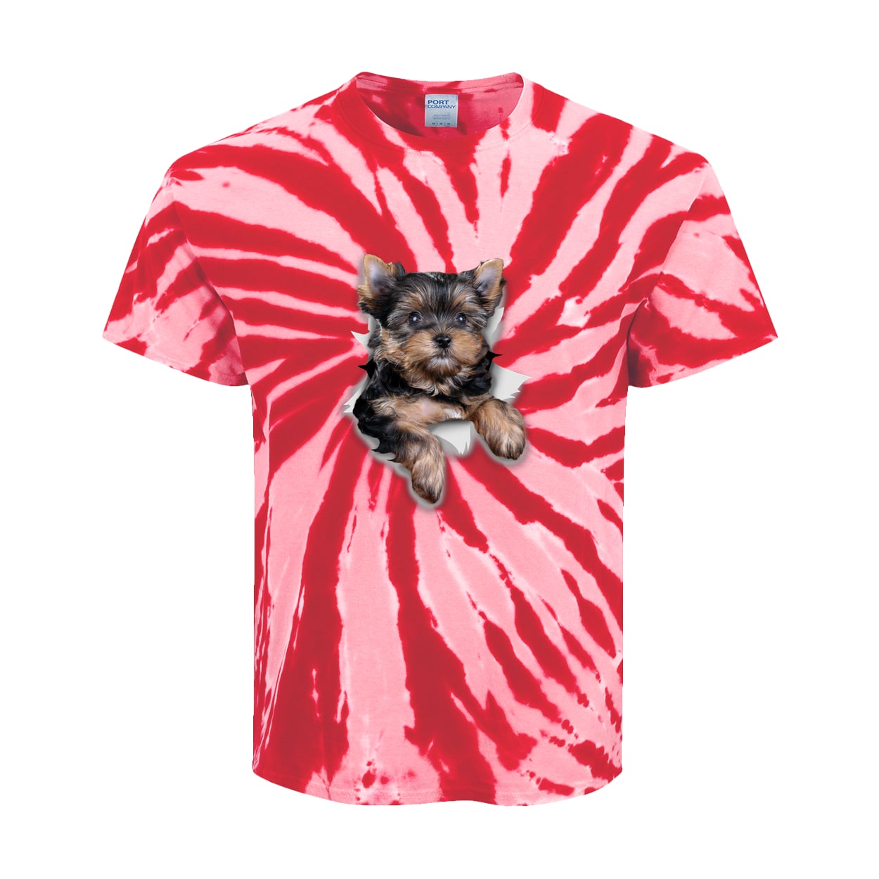PC147Y Port & Company Kids Tie-Dye Tee - Red