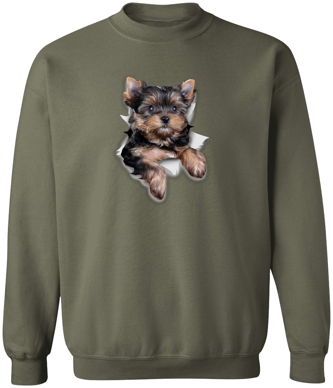 G180 Gildan Crewneck Pullover Sweatshirt - Military Green