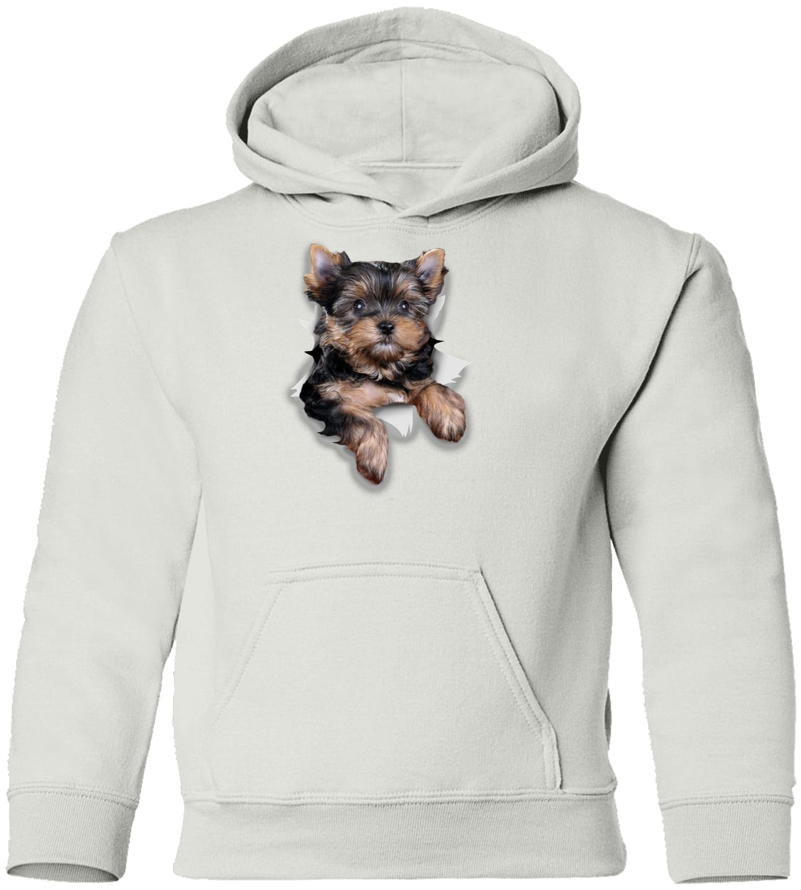 G185B Gildan Youth Pullover Hoodie - White