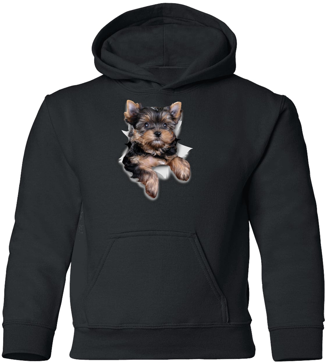 G185B Gildan Youth Pullover Hoodie - Black