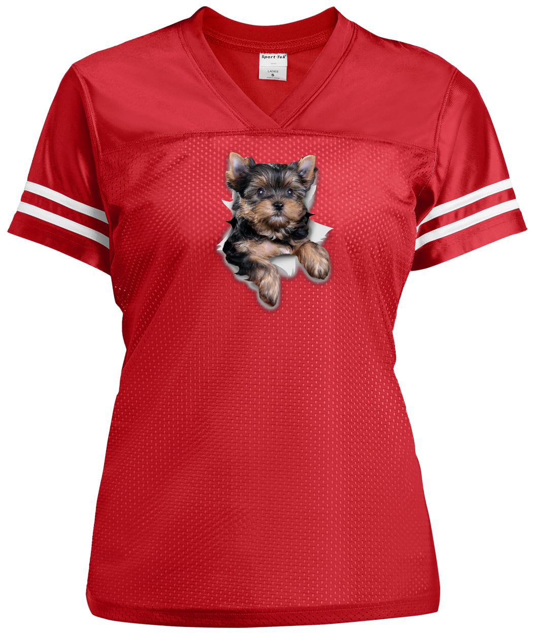 LST307 Sport-Tek Ladies' Replica Jersey - True Red/White