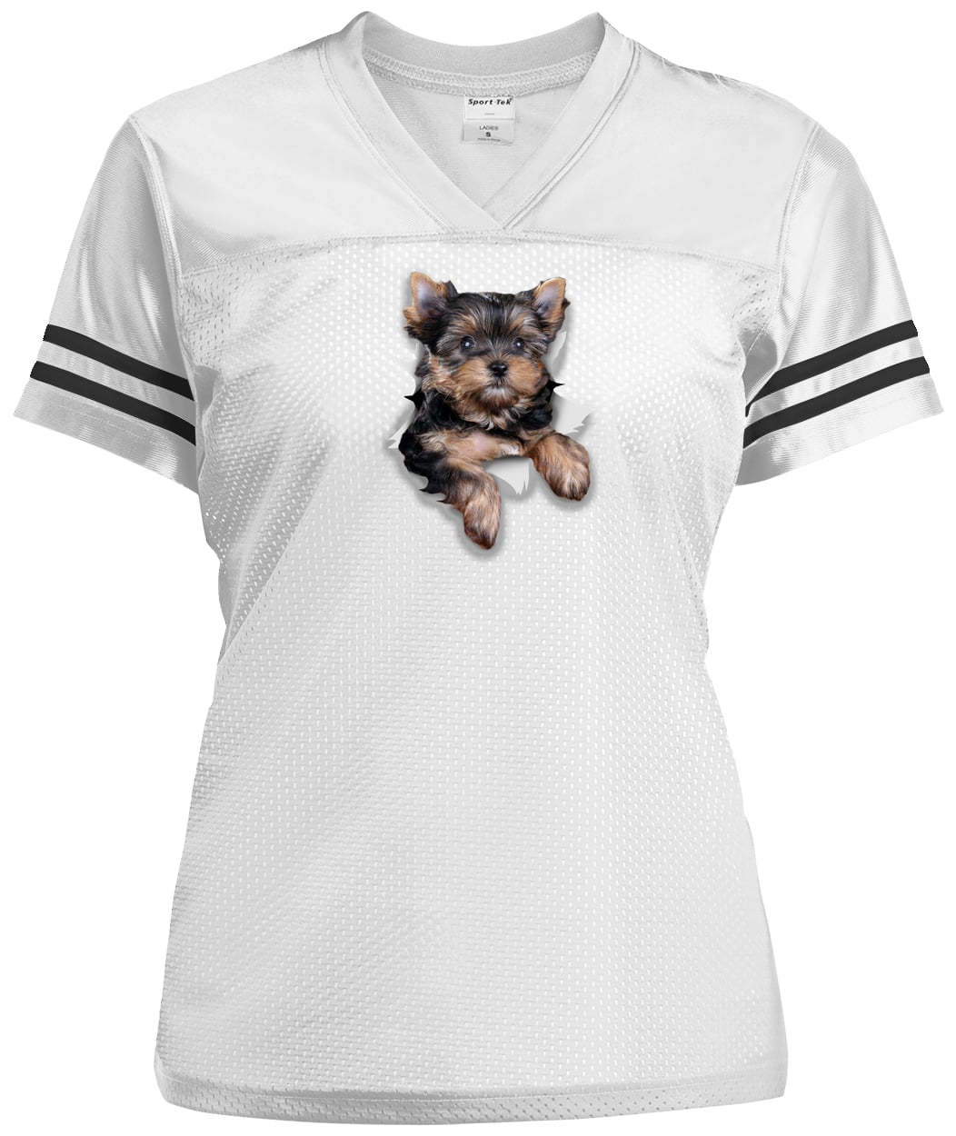 LST307 Sport-Tek Ladies' Replica Jersey - White/Black
