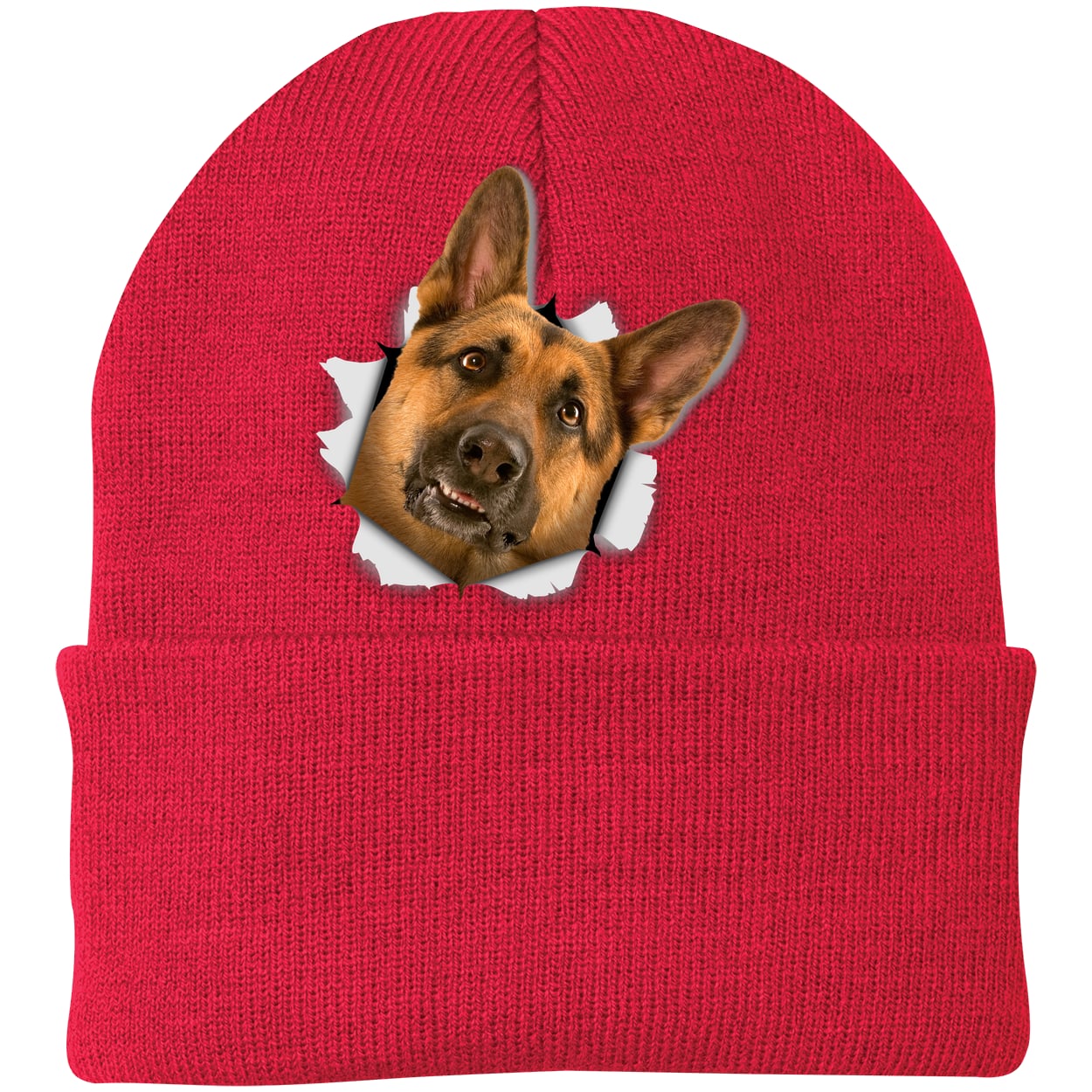 CP90 Port & Company Knit Beanie - Athletic Red