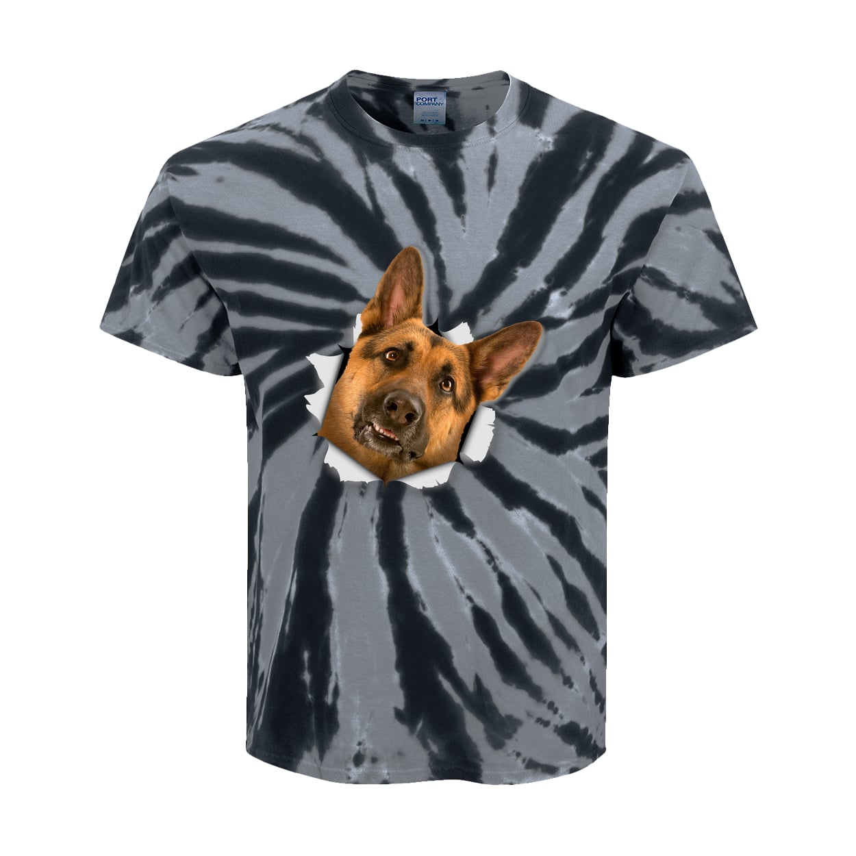 PC147Y Port & Company Kids Tie-Dye Tee - Black