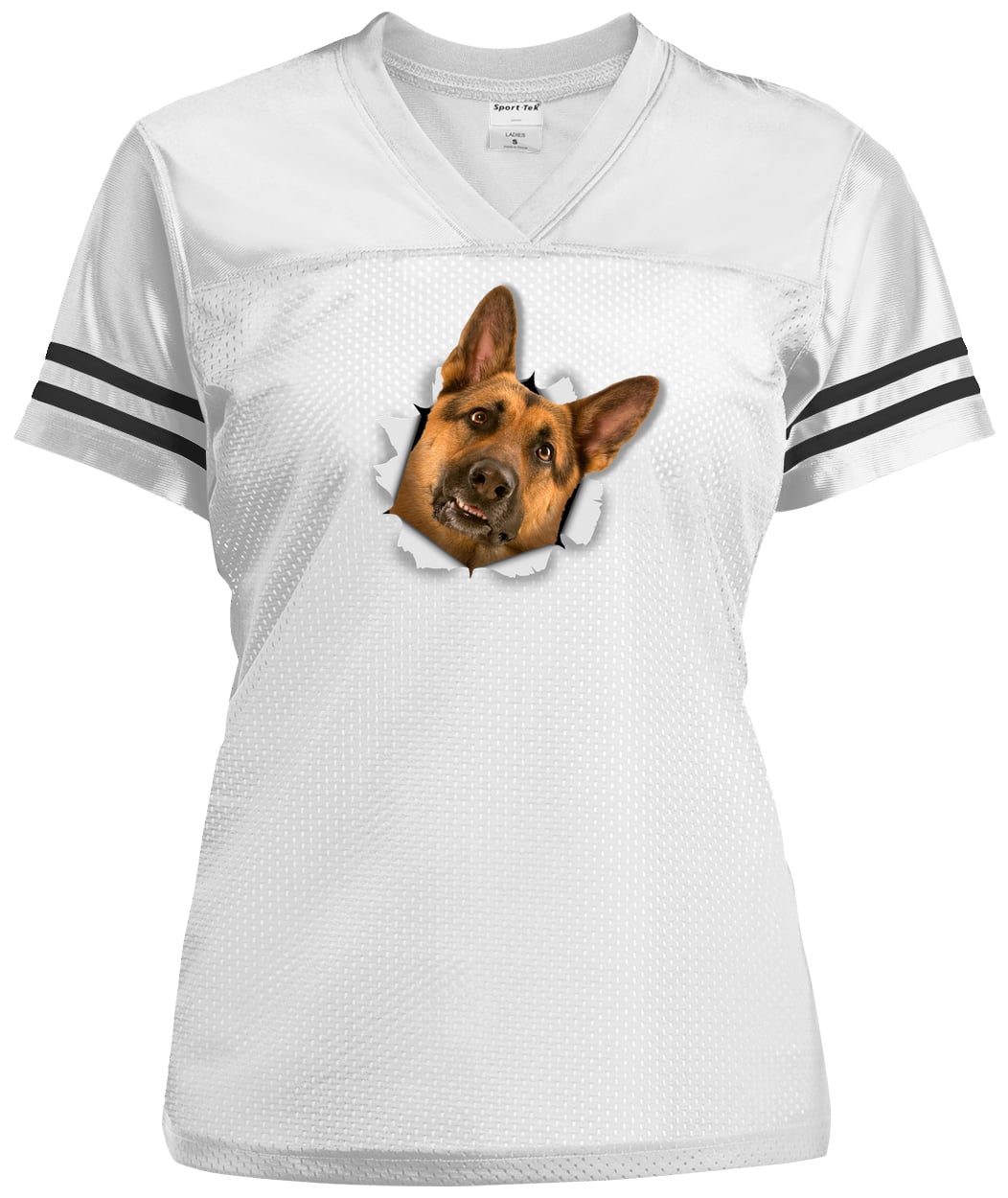 LST307 Sport-Tek Ladies' Replica Jersey - White/Black