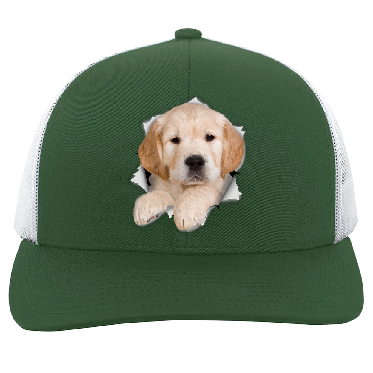 104C Trucker Snap Back - Dark Green/White