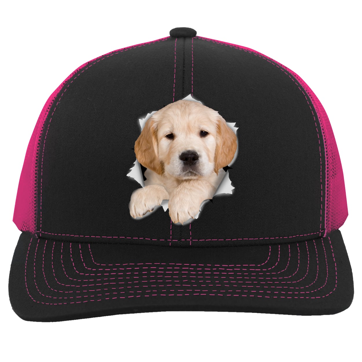 104C Trucker Snap Back - Black/Pink