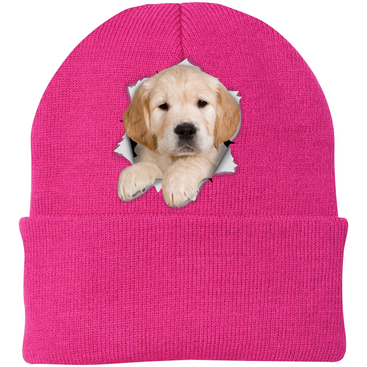 CP90 Port & Company Knit Beanie - Neon Pink