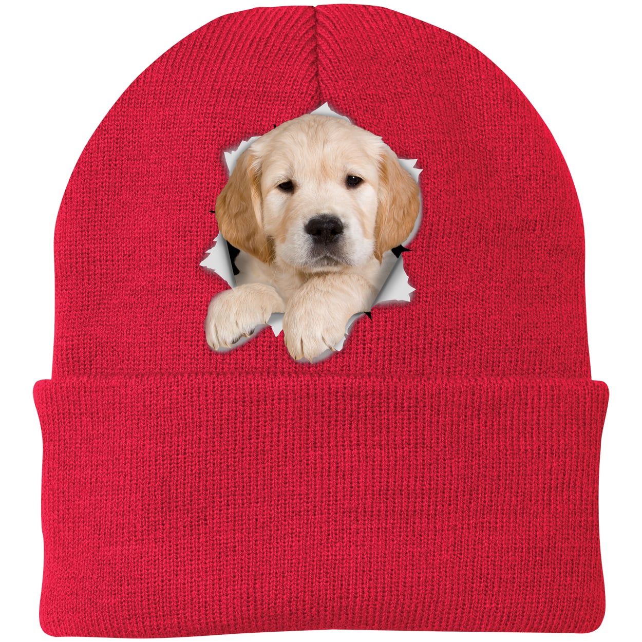 CP90 Port & Company Knit Beanie - Athletic Red