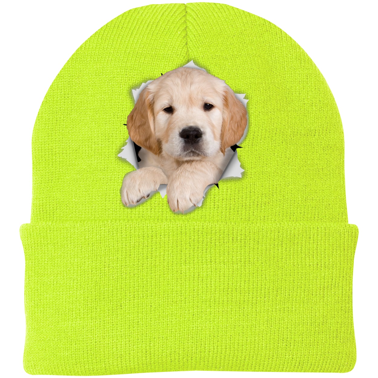 CP90 Port & Company Knit Beanie - Neon Yellow