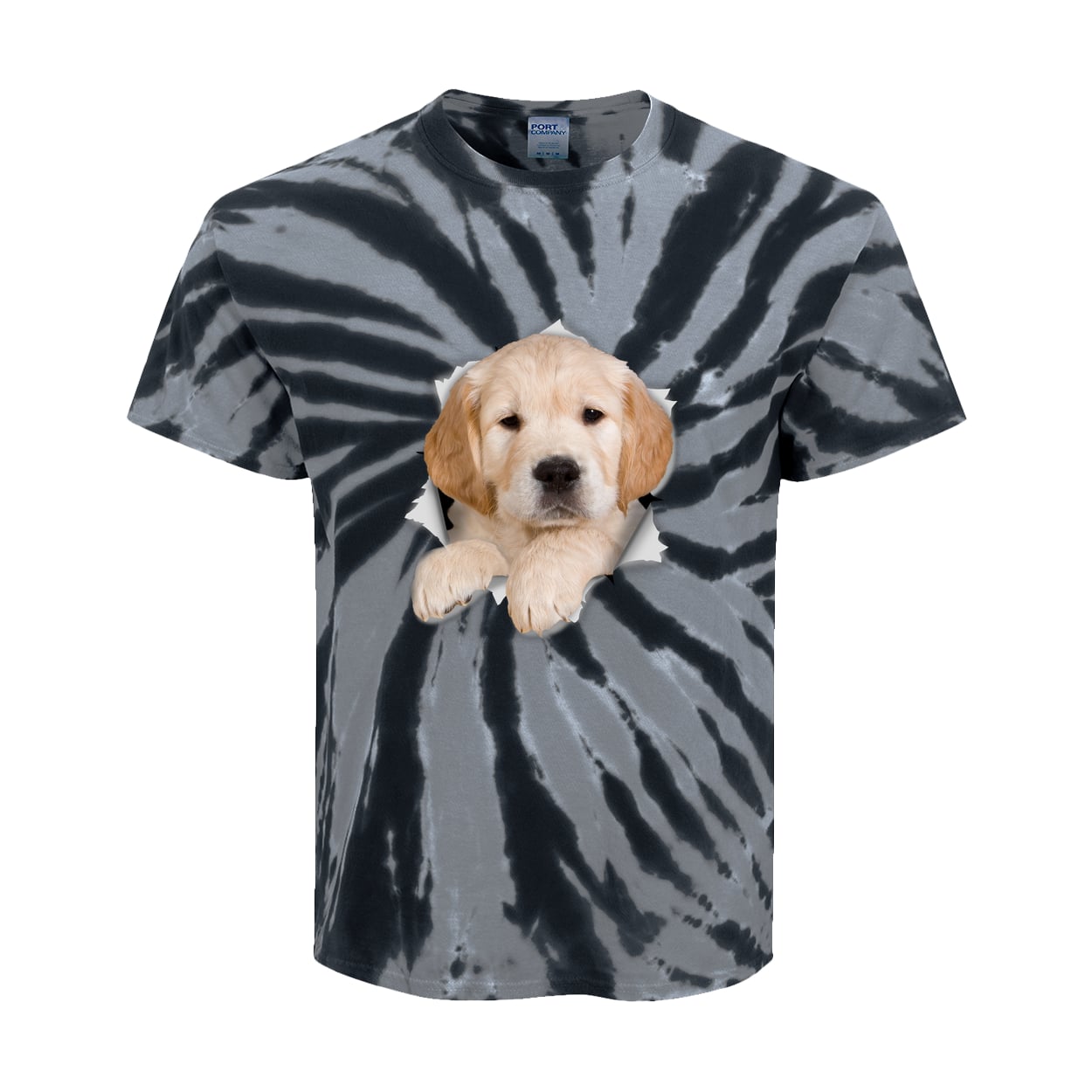PC147Y Port & Company Kids Tie-Dye Tee - Black