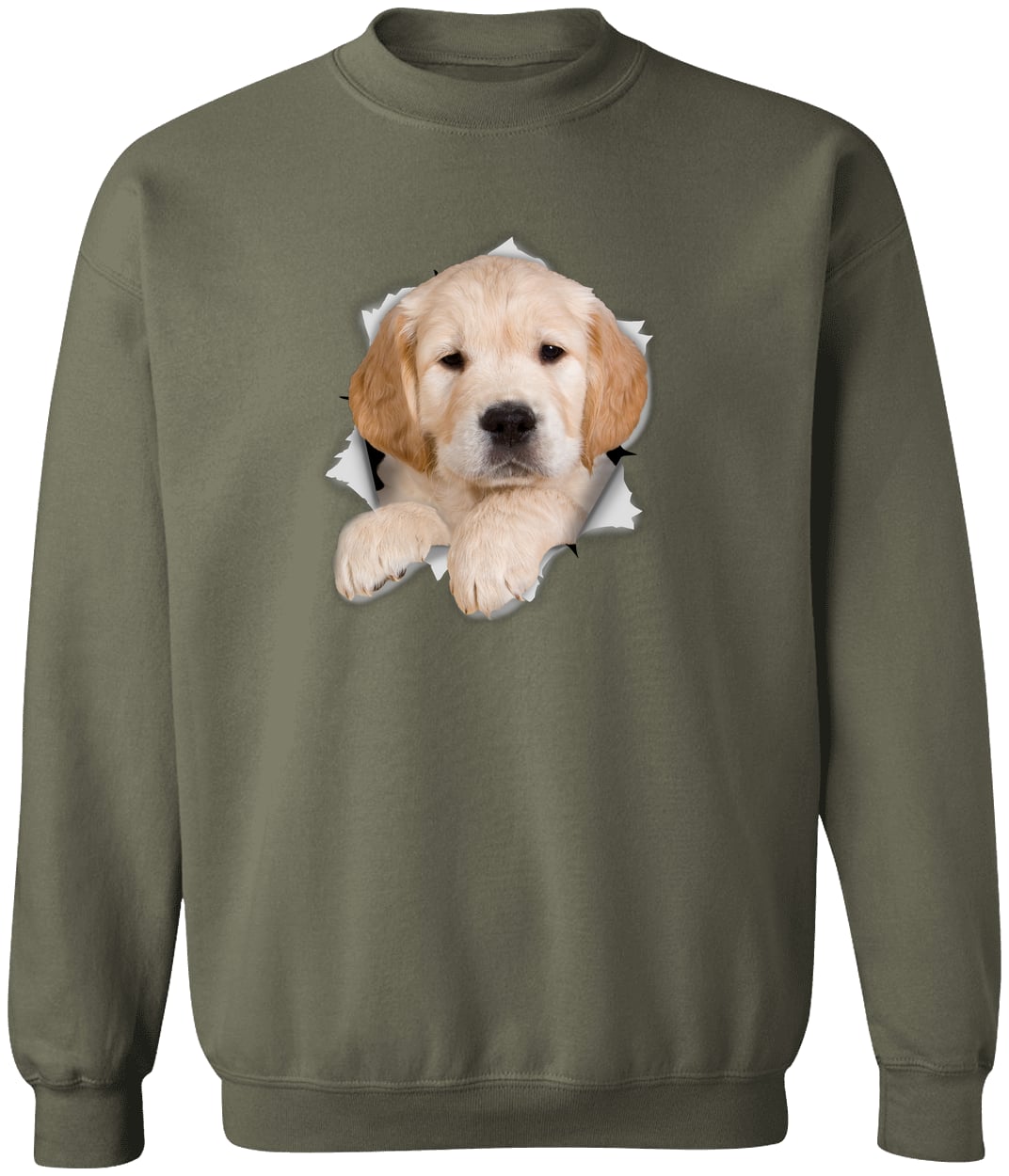 G180 Gildan Crewneck Pullover Sweatshirt - Military Green