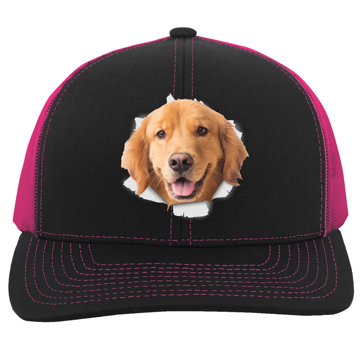 104C Trucker Snap Back - Black/Pink