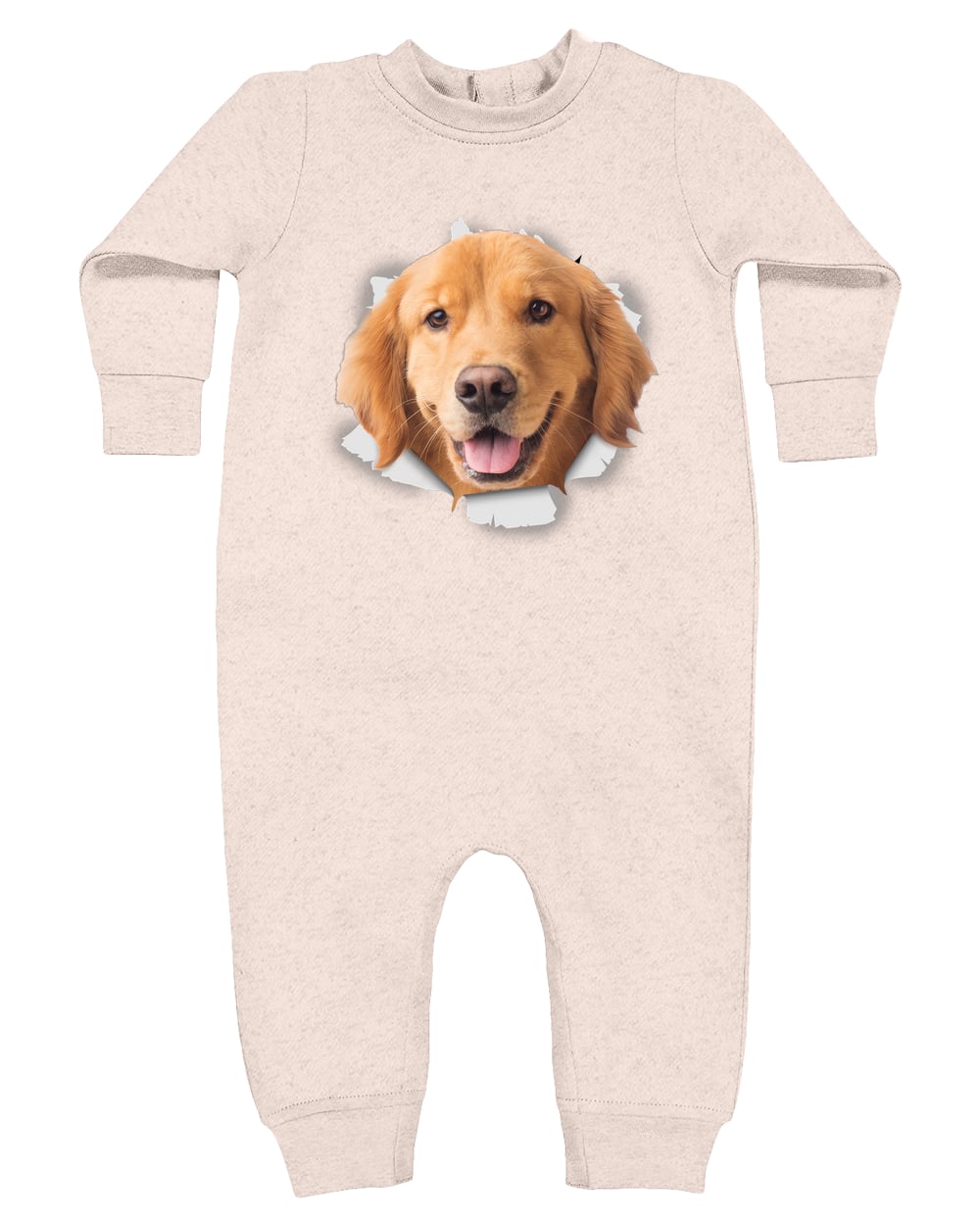 4447 Rabbit Skins Infant Fleece One-Piece Bodysuit - Natural Heather