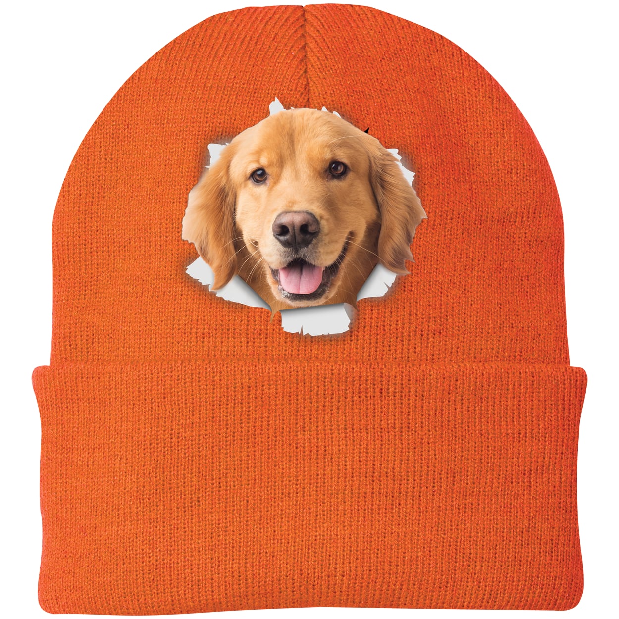 CP90 Port & Company Knit Beanie - Neon Orange