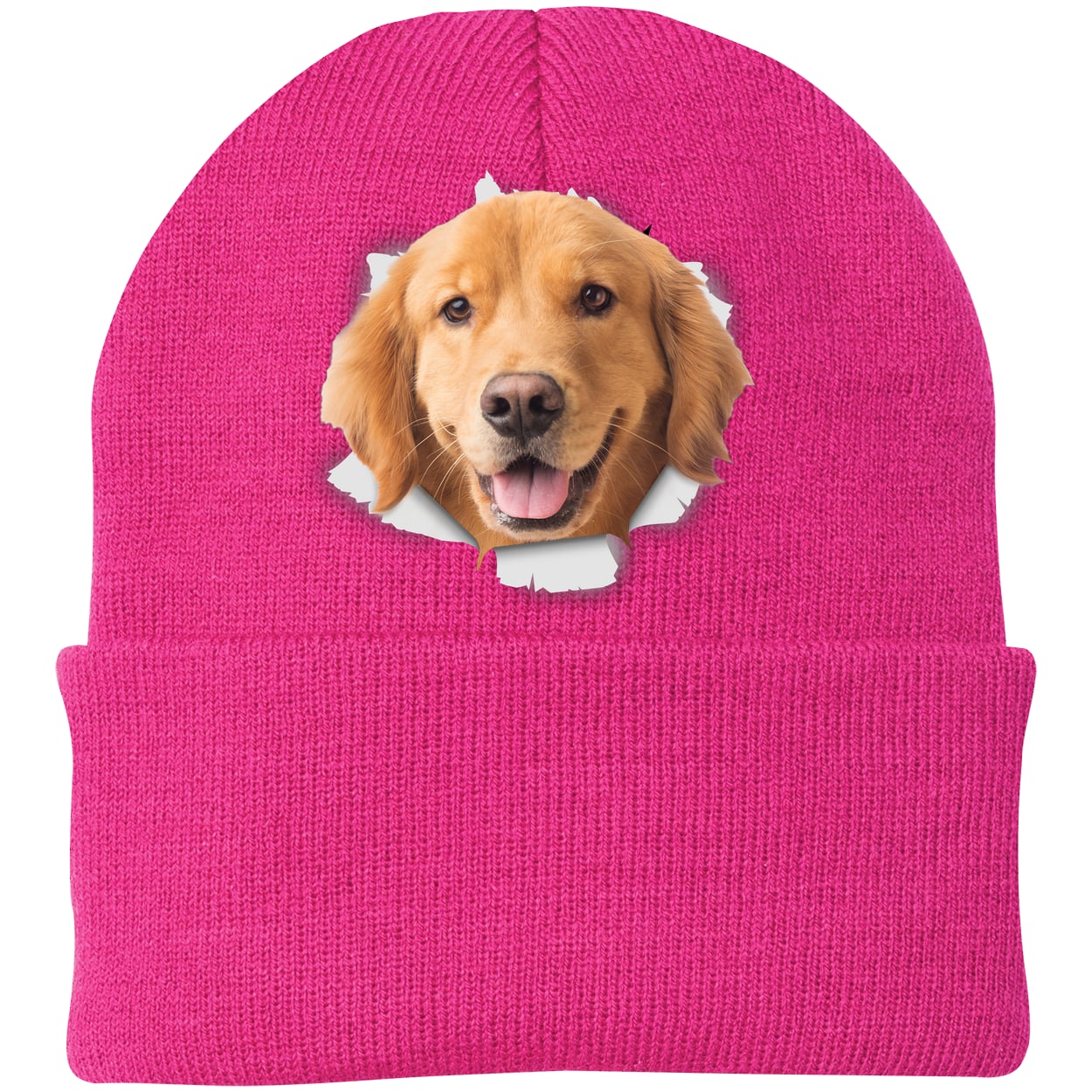 CP90 Port & Company Knit Beanie - Neon Pink