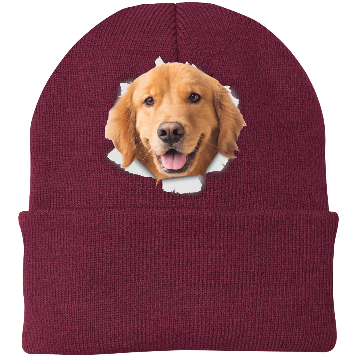 CP90 Port & Company Knit Beanie - Maroon