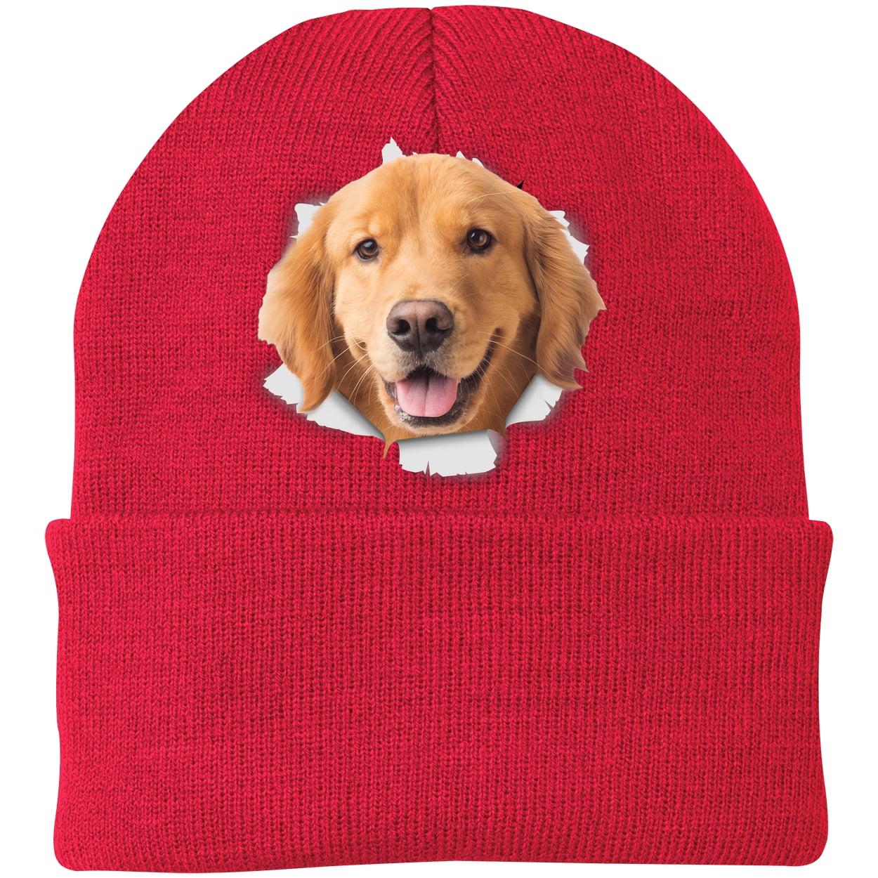 CP90 Port & Company Knit Beanie - Athletic Red