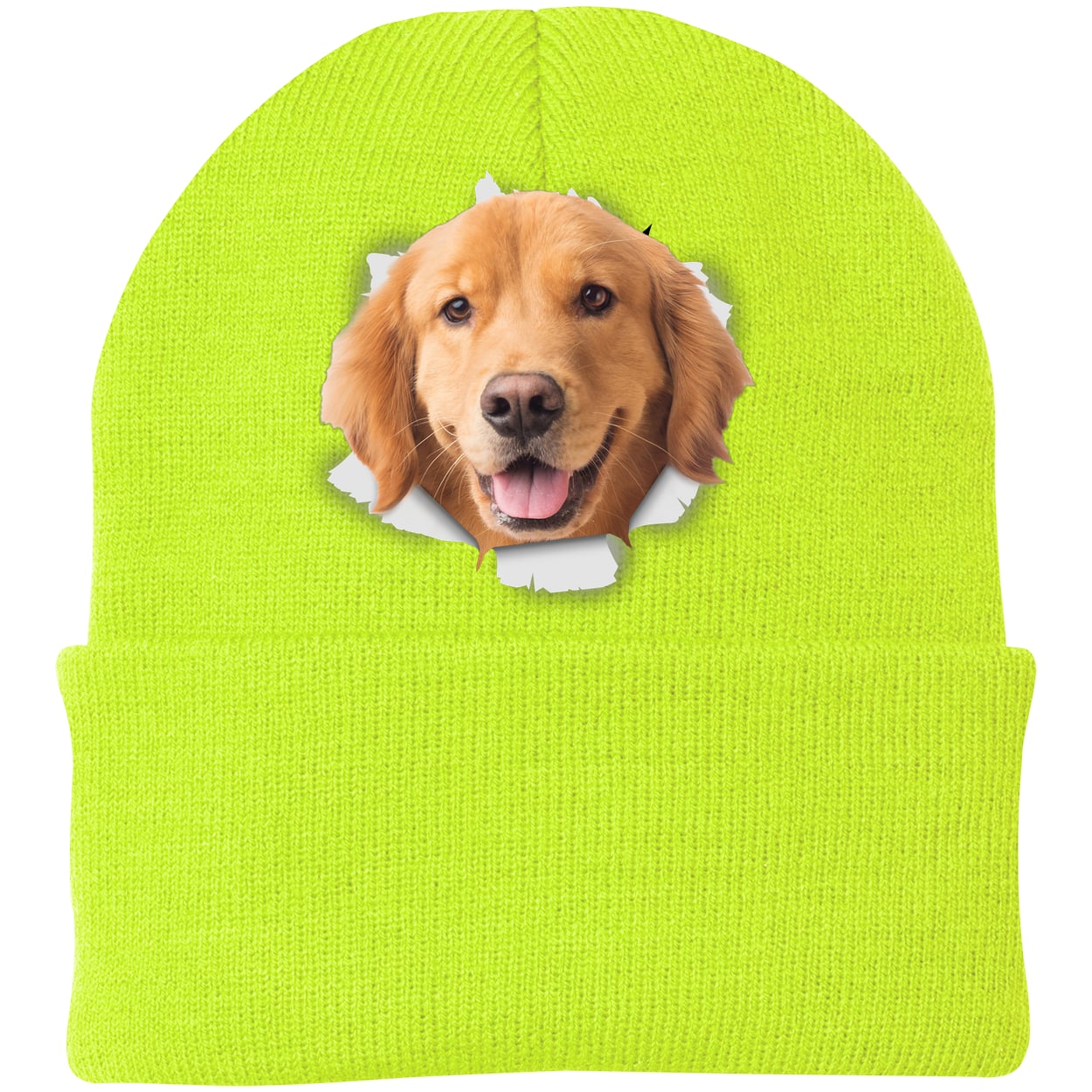 CP90 Port & Company Knit Beanie - Neon Yellow