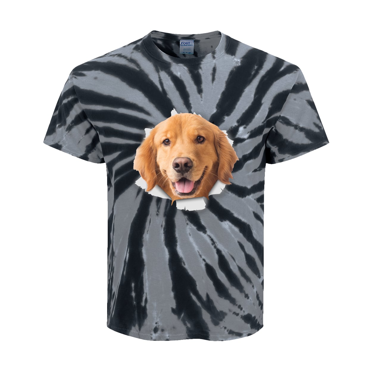 PC147Y Port & Company Kids Tie-Dye Tee - Black