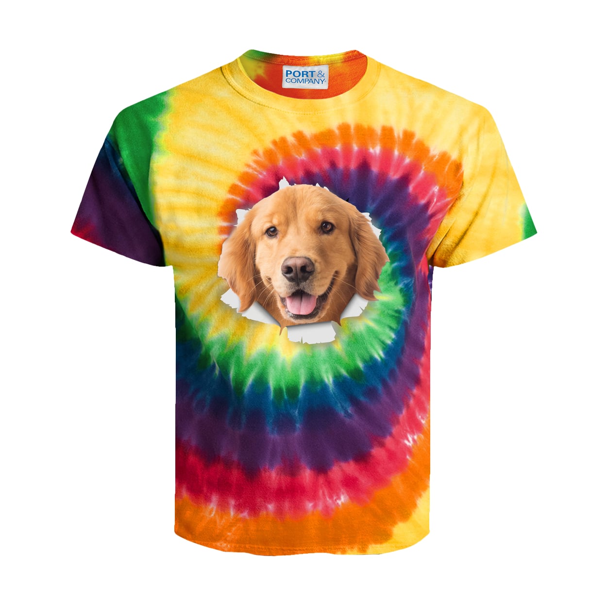 PC147Y Port & Company Kids Tie-Dye Tee - Rainbow