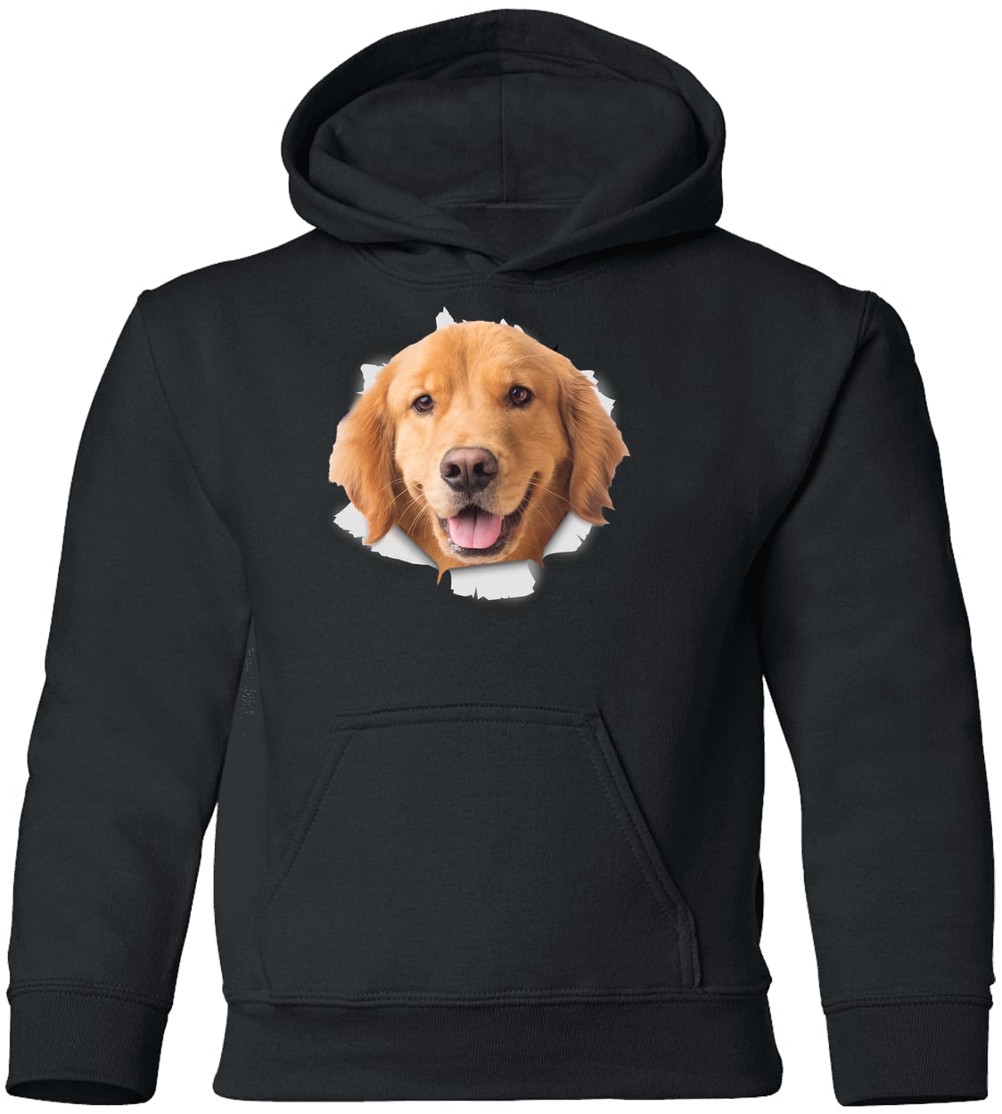 G185B Gildan Youth Pullover Hoodie - Black