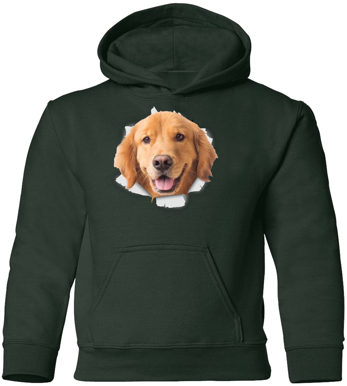 G185B Gildan Youth Pullover Hoodie - Forest Green