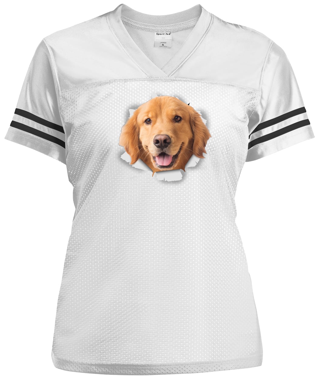LST307 Sport-Tek Ladies' Replica Jersey - White/Black